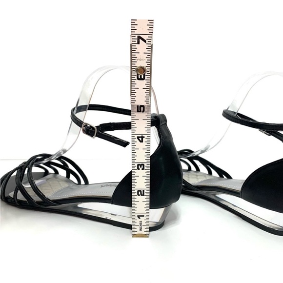 EASY STREET Macy’s Black Vegan Patent Leather Tarrah Evening Sandals Size 8 NIB - Picture 9 of 11